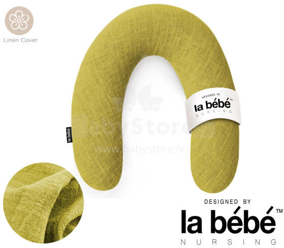 La Bebe™ Rich Linen Nursing Maternity Pillow Art.12629 30x104 cm