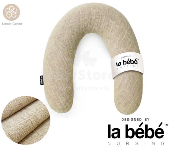 La Bebe™ Rich Linen Nursing Maternity Pillow Art.12630 30x104 cm