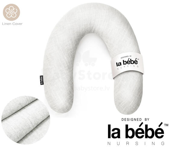 La Bebe™ Rich Linen Nursing Maternity Pillow Art.12631 30x104 cm