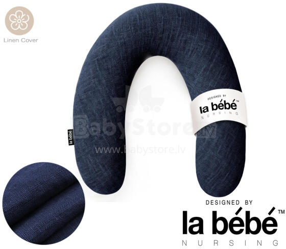 La Bebe™ Rich Linen Nursing Maternity Pillow Art.12637 30x104 cm