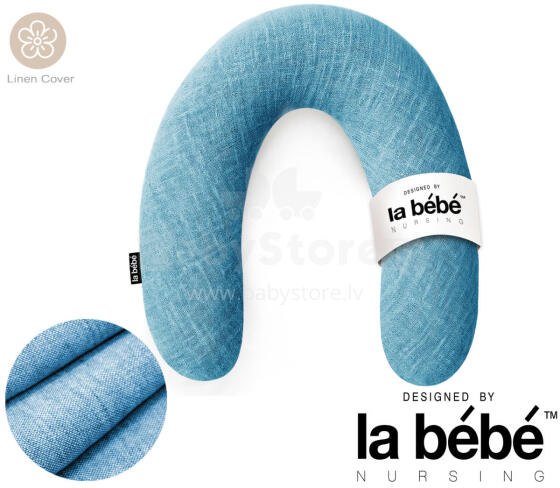 La Bebe™ Rich Linen Nursing Maternity Pillow Art.12638 30x104 cm
