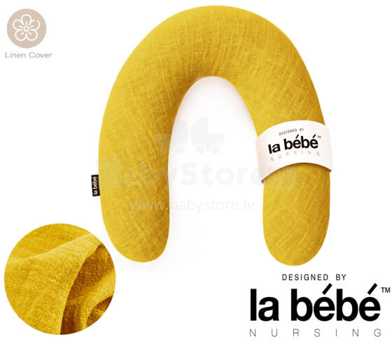 La Bebe™ Rich Linen Nursing Maternity Pillow Art.12640 30x104 cm