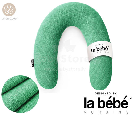 La Bebe™ Rich Linen Nursing Maternity Pillow Art.12643 30x104 cm