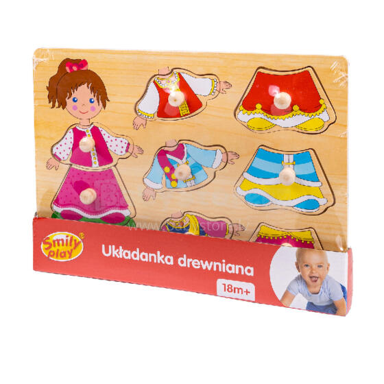 SMILY PLAY SPW83604 Medinis dėlionė Aprenk mergaitę