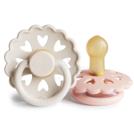 Frigg Fairytale Round Latex Art.100152 The Ugly Duckling/The Little Match Girl  apvalus jaukas (čiulptukas) iš 100% natūralaus kaučiuko nuo 6 iki 18 mėnesių (2 vnt.)