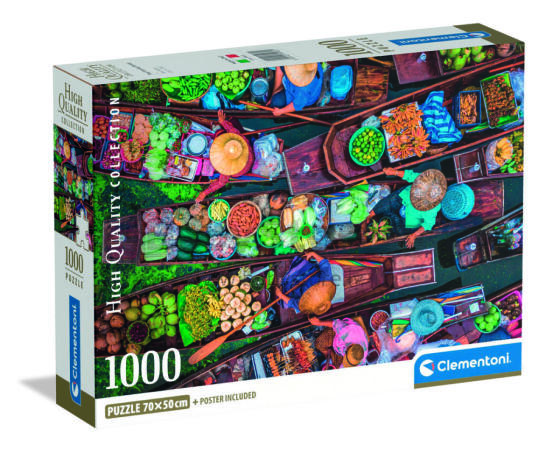 CLEMENTONI Puzzle thai floating market, 1000 pcs, 39932