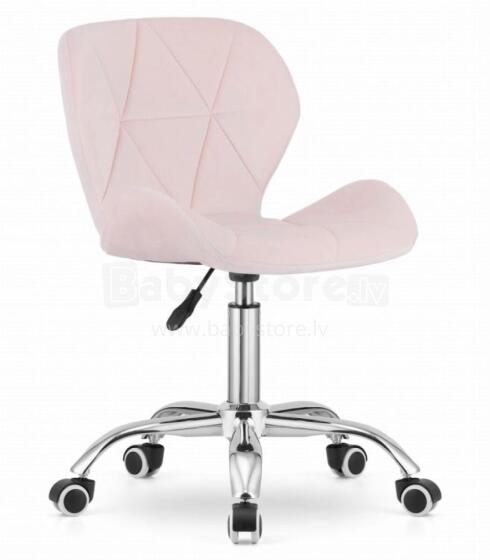 Swivel Office Chair with Wide Backrest Velvet Pink