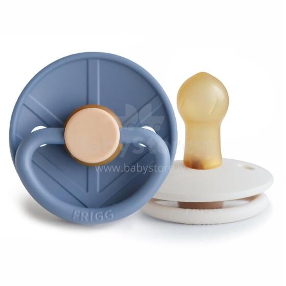 Frigg Little Viking Round Latex  Art.101536 Harald/Sigrid apvalus jaukas (čiulptukas) iš 100% natūralaus kaučiuko nuo 0 iki 6 mėnesių (2 vnt.)