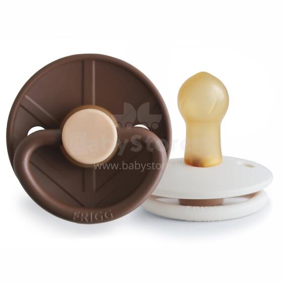 Frigg Little Viking Round Latex  Art.101537 Bjorn/Sigrid apvalus jaukas (čiulptukas) iš 100% natūralaus kaučiuko nuo 0 iki 6 mėnesių (2 vnt.)