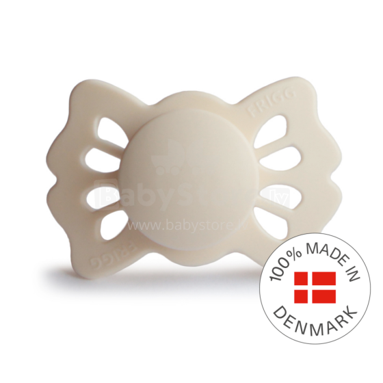 Frigg Lucky Symmetrical Silicone Pacifier  Art.10188 Cream Pacifier (nipple) made of 100% natural rubber 0-6 months (1 pcs.)