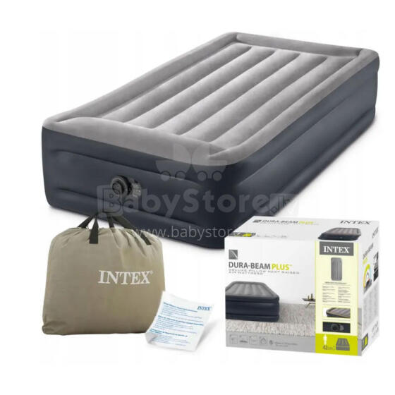 Viengulė oro čiužinys 191x99x42 cm su integruotu elektriniu siurbliu INTEX 64132