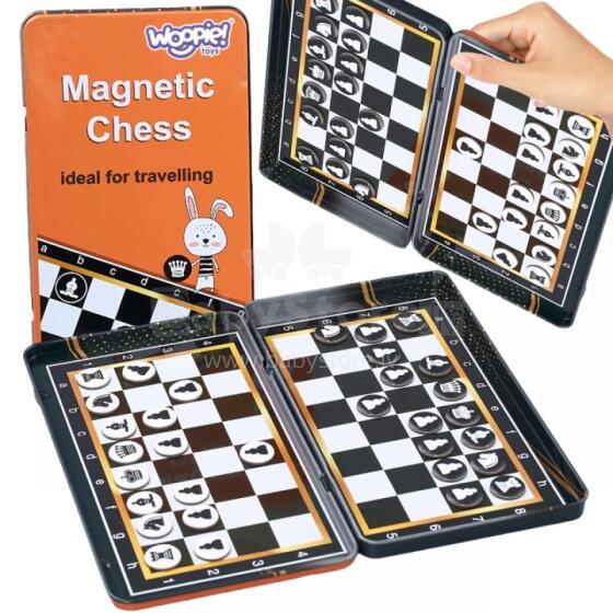 WOOPIE IQ Magnetic Chess Checkers Game 2in1 Travel Pocket 10 pieces