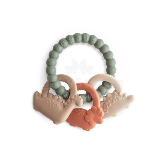 Mushie  Silicone  Teether Ring Art.101322 Silikoninis barškutis (100 % natūralus)