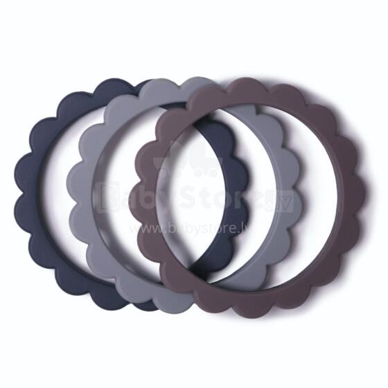 Mushie  Silicone Teether Flower Bracelet Art.2600279 Силиконовая погремушка (100% натуральная)