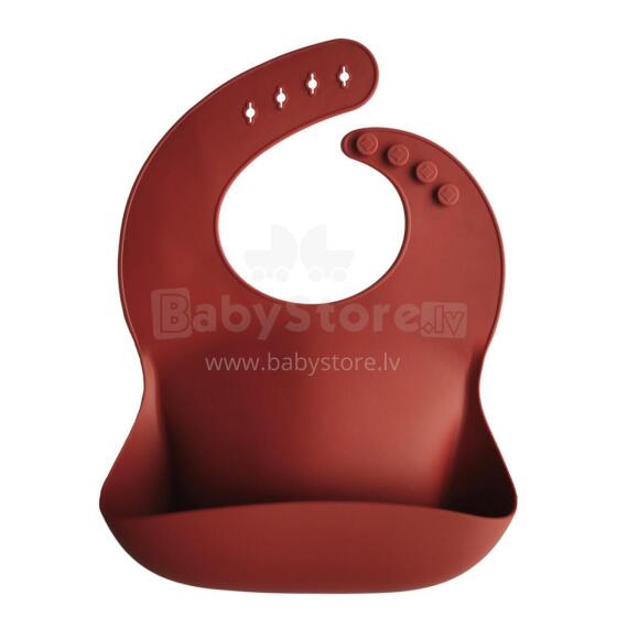 Mushie Silicone Bib Art.2500152 Raw Baby bib made of 100% high quality silicone