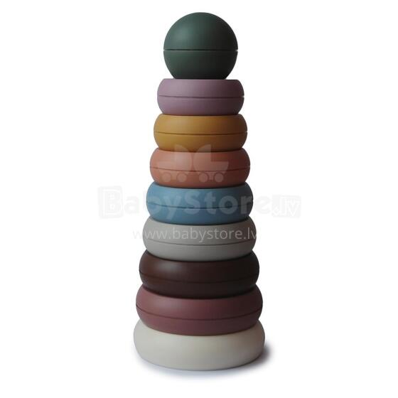 Mushie  Ringtower Art.2420327  Vaikų piramidė