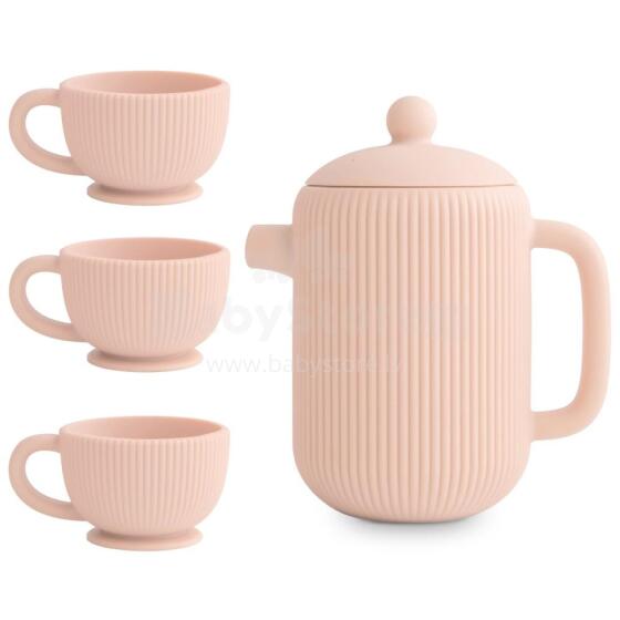 Mushie Silicone Tea Play Set Art.102021 Blush Набор силиконовой посуды