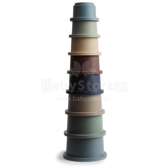 Mushie Stacking Cup Art.2400292 Forest taurių piramidė