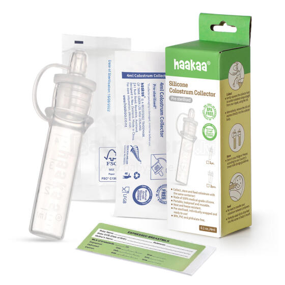 Haakaa Silicone Colostrum Collector  Art.MHK140  Силиконовый контейнер для сбора молозива ,1 шт,4 мл