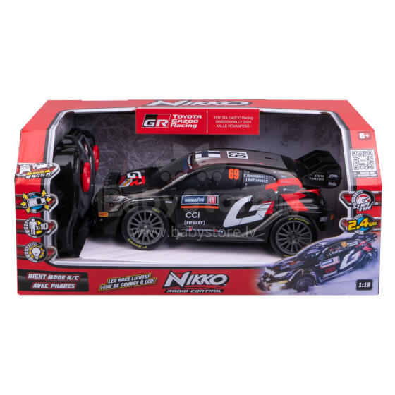 NIKKO RC automobilis su LED Toyota GR #69 Rovanperä, 1:18