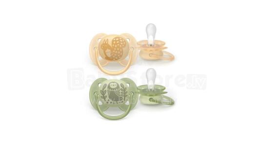 AVENT SCF091/46 Ultra Soft Pacifier Forest Friends 6-18m Varlė/Šuo
