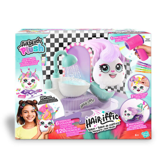 AIRBRUSH PLUSH HAIR ´IFFIC Rinkinys „Kirpykla“