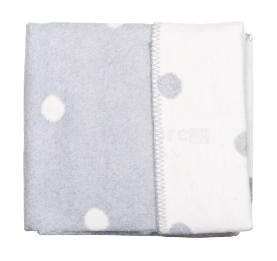 MILLI Cotton blanket 75x100 S White spots with Grey, MIL1210210