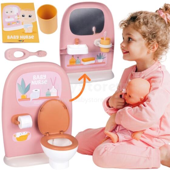 SMOBY Baby Nurse - Dvigubos pusės tualetas lėlėms 42 cm