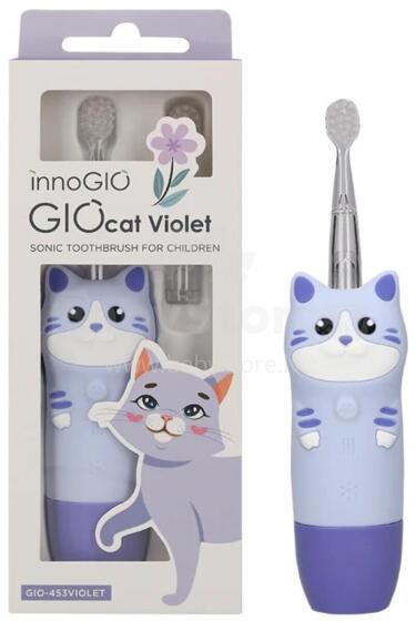 INNOGIO GIO-453VIOLET Sonic dantų šepetėlis vaikams GIOcat Violetinė
