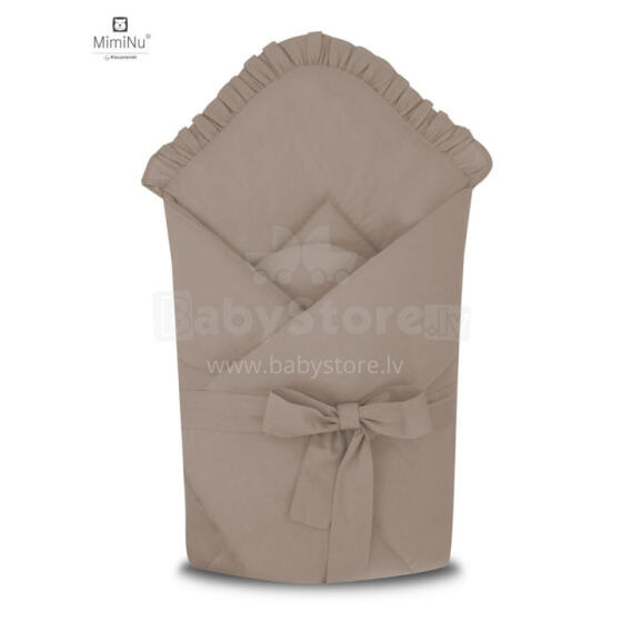 KIECZMERSKI Tied Baby Nest ROYAL with Ruffles 75x75 cm Mokka