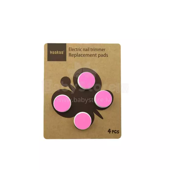 Haakaa Electric Nail Trimmer Replacement Pads  Art.SGE005-P Сменные насадки для детского триммера для ногтей,4 шт (0-3 мес.)