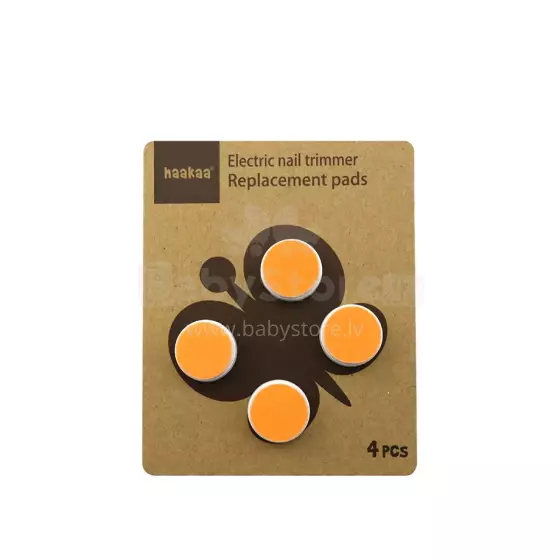 Haakaa Electric Nail Trimmer Replacement Pads  Art.SGE005-O Сменные насадки для детского триммера для ногтей,4 шт (12+мес.)
