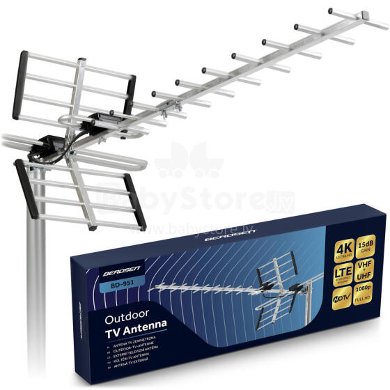 Kryptinė lauko antena ultra HD 4K TV Berdsen BD-951