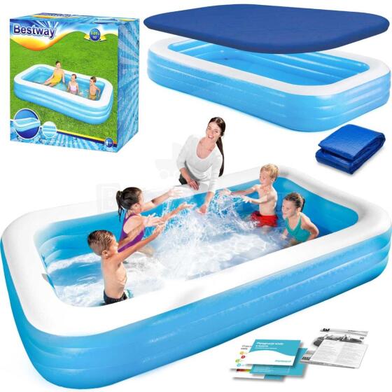 Šeimos pripučiamas baseinas 305 x 183 x 56 cm 3in1 Bestway 54009