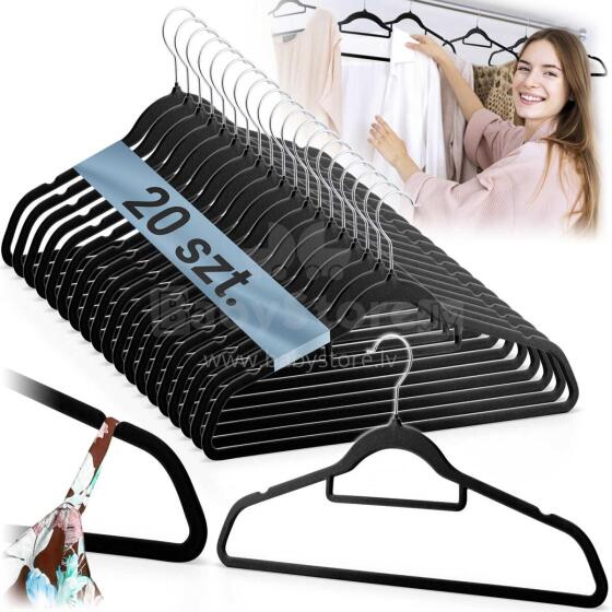 Velvet Clothes Hangers 20pcs MS-859 Massido