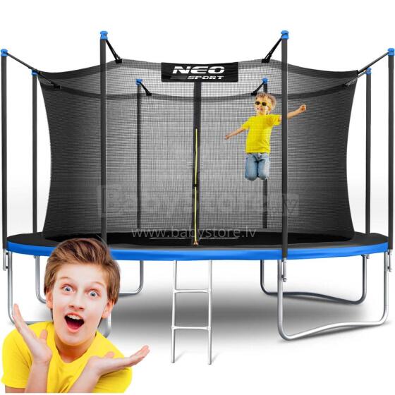 12ft/374cm Sodo Trampolinas su Saugos Tinklu ir Laiptais Neo-Sport