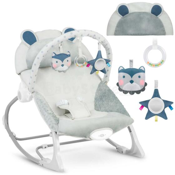 Rocking chair with vibration Ricokids - gray