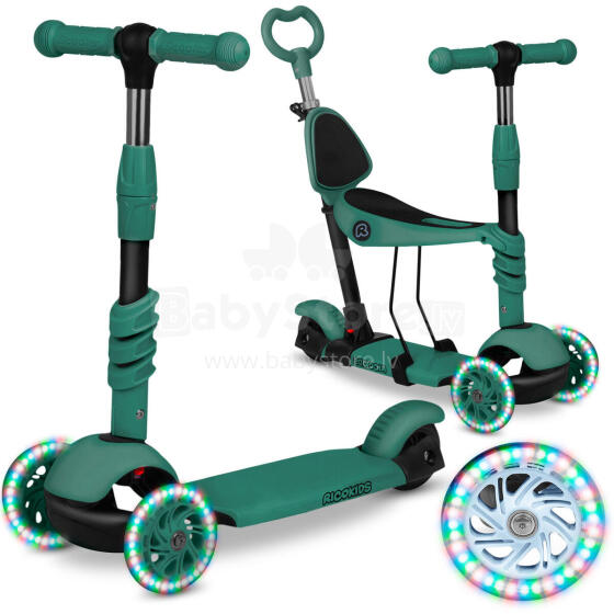 Ricokids Todi triračio paspirtukas - žalias