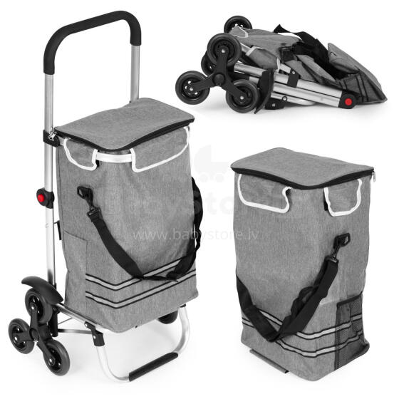 Sulankstomas apsipirkimo vežimėlis su krepšiu 30 litrų Triple Wheels Thermal Pocket ModernHome
