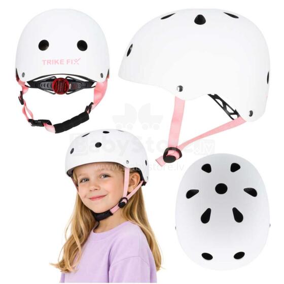 Ikonka Trike Fix Art.KX2814 Children's Bicycle Helmet, Adjustable, LED, M, 55-58cm,
