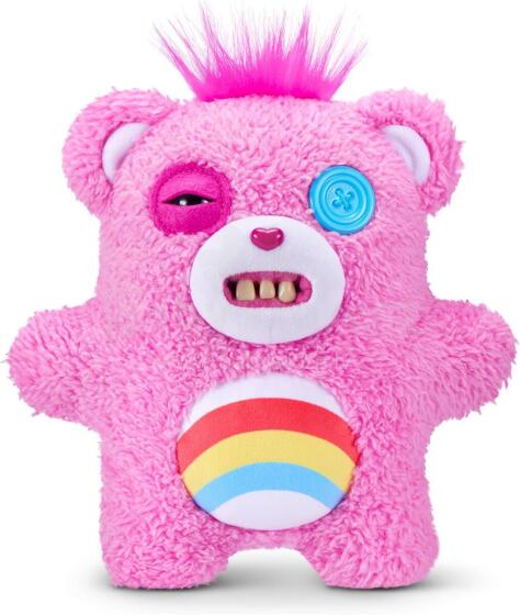 „Fuggler Care Bears“ 23 cm pliušinis žaislas („Cheer Bear“) iš „ZURU“ – juokingas bjaurus monstras, minkštas žaislas su žmogaus formos dantimis, kolekcinis pliušinis žaislas vaikams, paauglia
