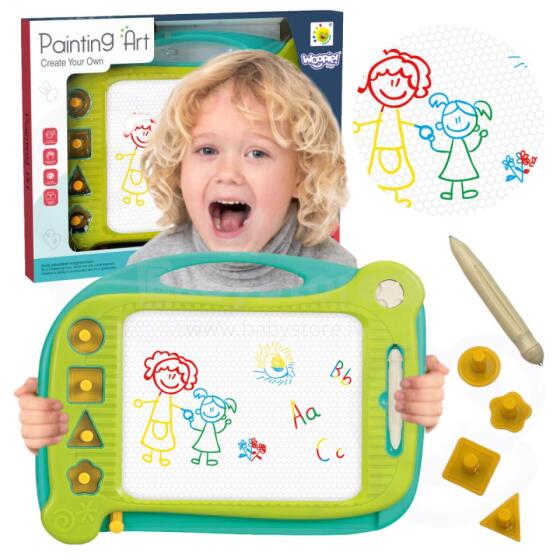 WOOPIE Magnetinė Piešimo Lenta Spalvinga 3PCS