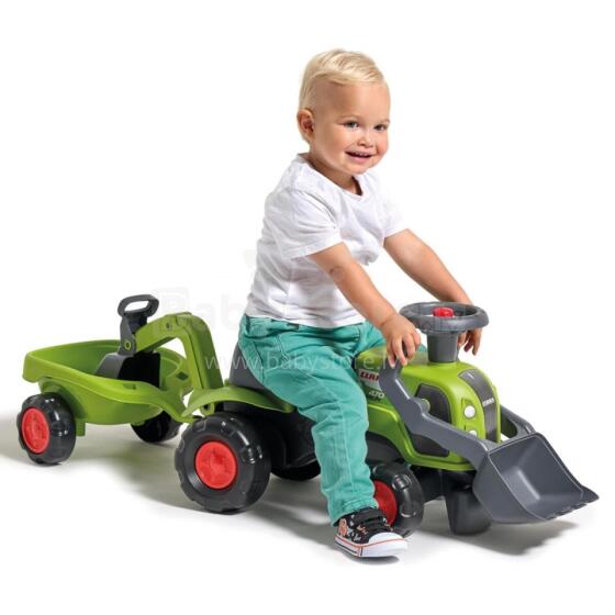 FALK Vaikiškas Claas Traktorius su Ekskavatoriumi ir Priekaba