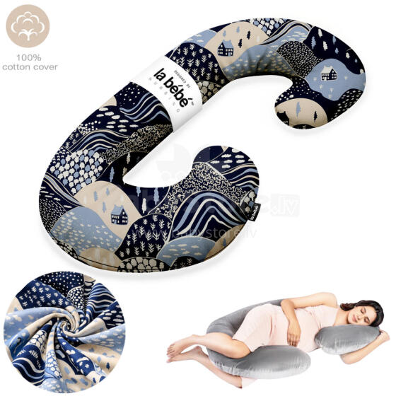 La Bebe™ Maternity Pillow Cotton Sì -Duo Art.00608159 Nordic Hills. Multifunctional maternity pillow with memory foam filling