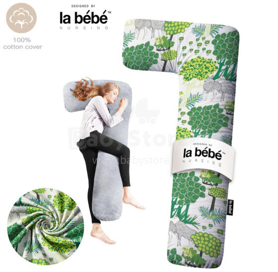 La Bebe™ Flopsy Pillow Art.20608166 Nordic Forest. Cotton Nursing Maternity, 180 см