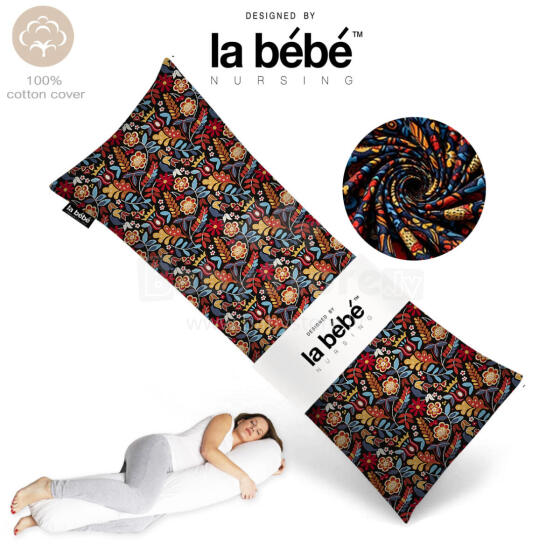 La Bebe™ Easy Maternity Pillow Art.40579838 Nordic Florals. 135 x 40 cm