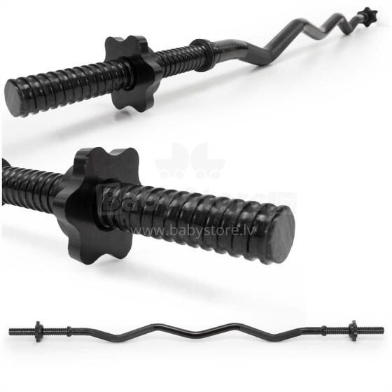 Black bent bar ACT0009, 120 cm, 25 mm