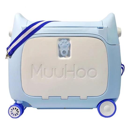 Multifunctional Children Luggage  Suitcase Art.276173 Blue Suitcase-seat on wheels 3 in 1