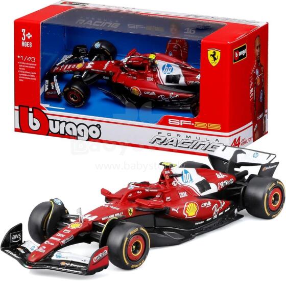 „Bburago Ferrari SF-25 F1 2025“ #44 Hamiltono diecast modelis 1:43 art.277052
