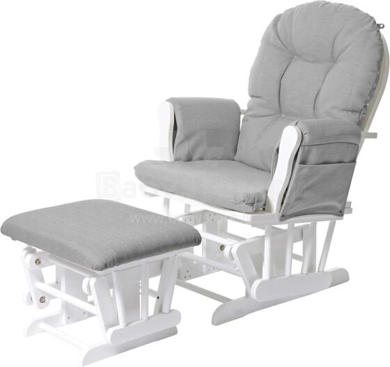 Mendler Relaxing Rocking Chair Art.HWC-C76 Light Grey supamoji kėdė